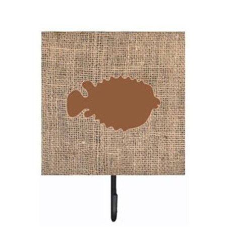 Carolines Treasures Fish - Blowfish Burlap and Brown Leash Or Key Holder BB1016-BL-BN-SH4